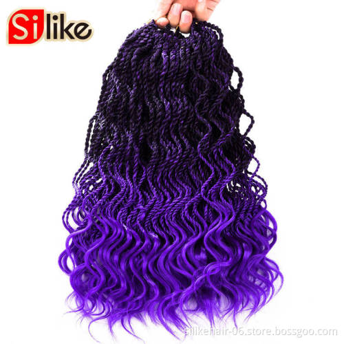 Best Selling New Products Spring Twist Curly african Crochet Twist  Braid Hair 2X Synthetic Senegalese Twist With Curly End hair